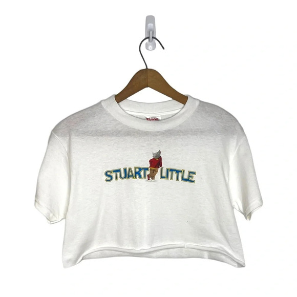Custom Super Cropped Stuart Little Movie Promo Graphic Y2K 2000s Graphic T Shirt - Picture 1 of 6